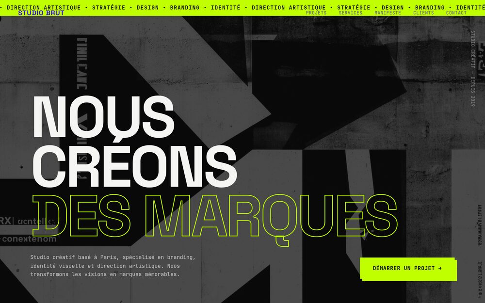 Aperçu du site Brutal