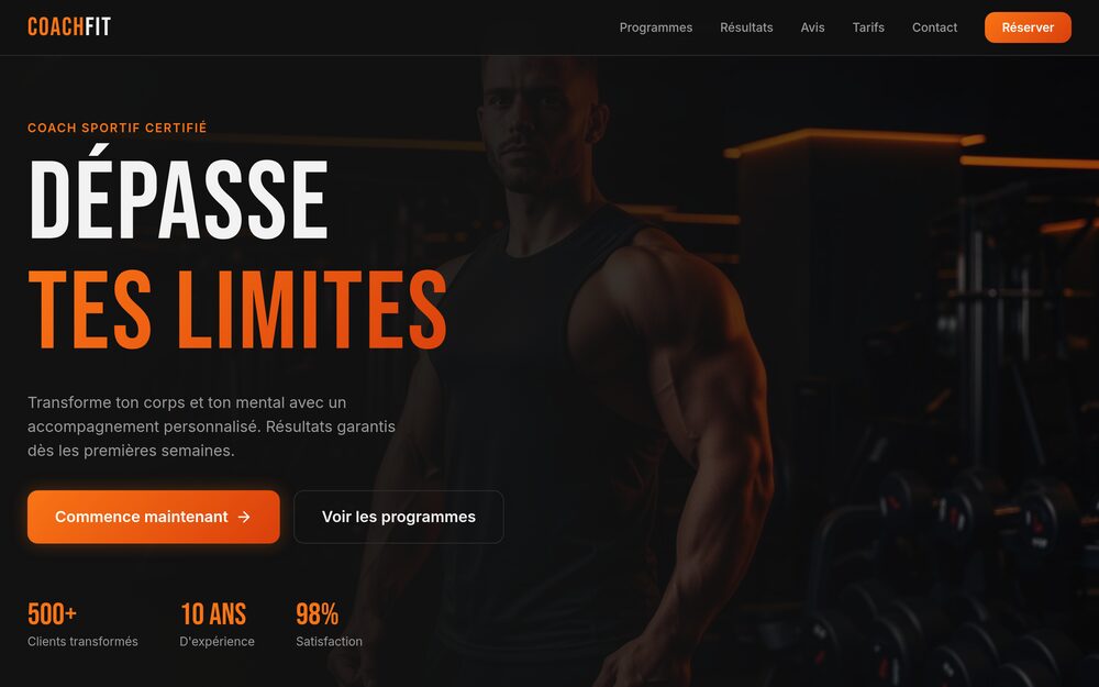 Aperçu du site Spark