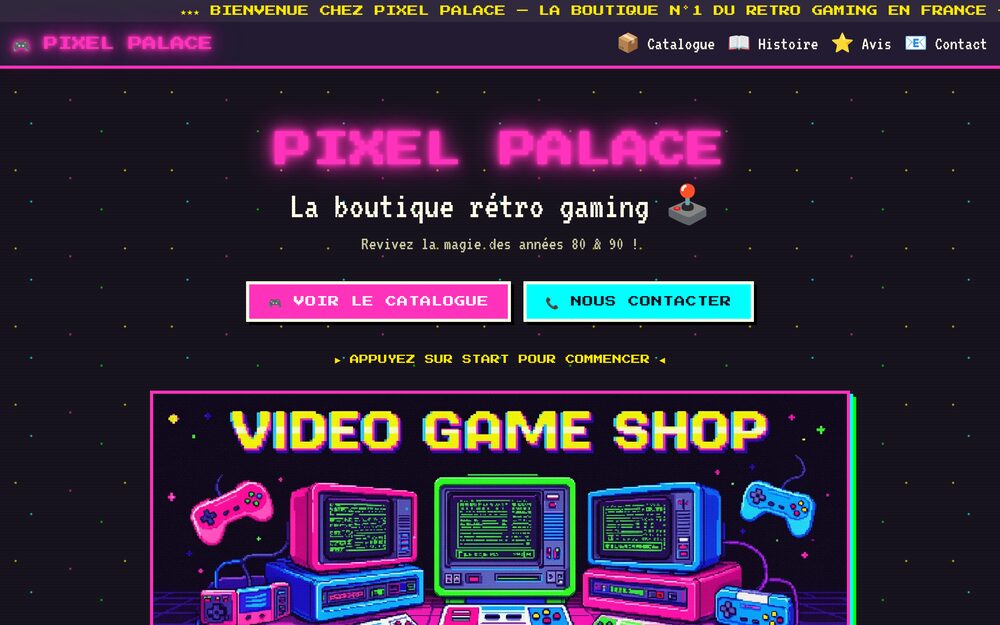 Aperçu du site Retro Magie