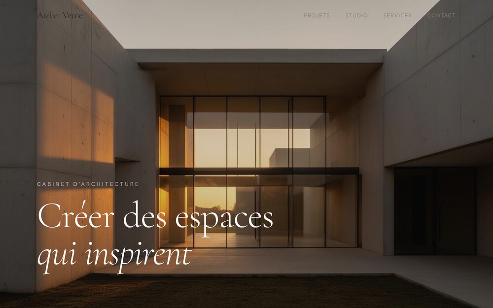 Aperçu du site Studio Arc